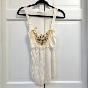 Gorgeous Jeweled Rhinestone Embellished Tank Top